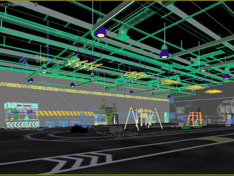 Cross fit training gym 3D Model