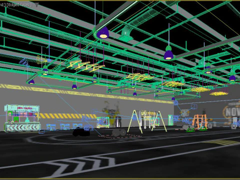 Cross fit training gym 3D Model