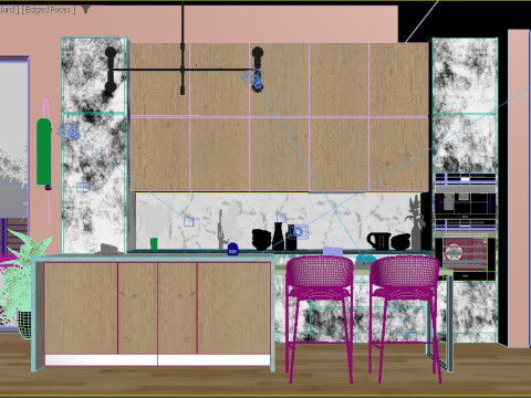 Modern kitchen 3D 모델