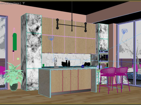 Modern kitchen 3D 모델
