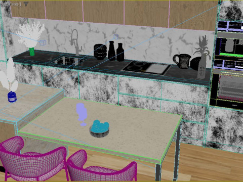 Modern kitchen 3D 모델