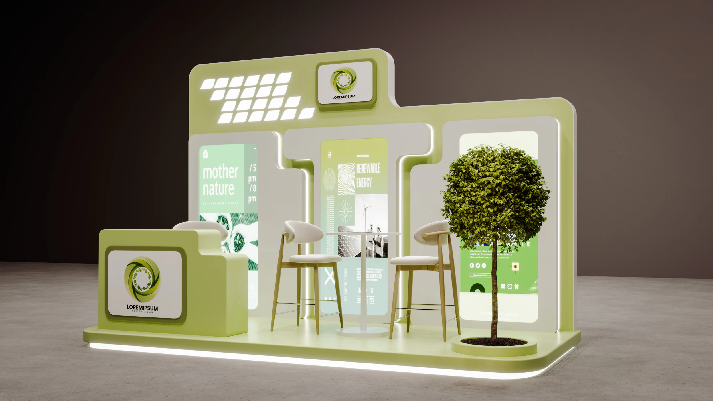 Modello 3D dello stand espositivo Modello 3D .c4d .max .obj .3ds .fbx .stl .blend 