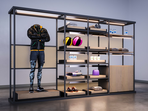 Cloth Stand Show Room Modello 3D