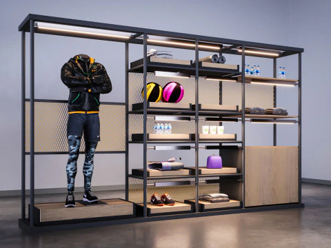 천 스탠드 쇼룸 3D 모델