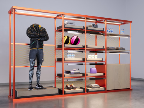 Cloth Stand Show Room Model 3D