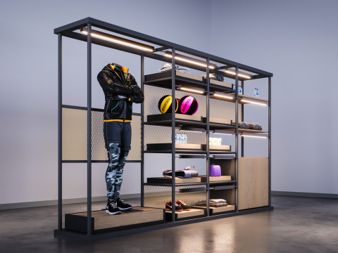 Cloth Stand Show Room Model 3D