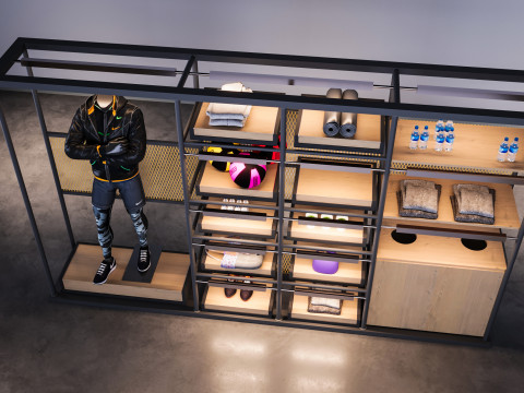Cloth Stand Show Room Model 3D