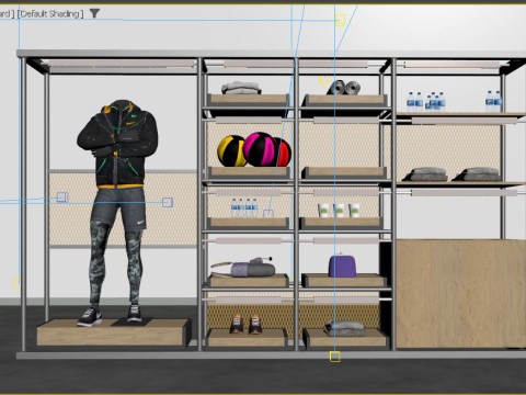 Cloth Stand Show Room Model 3D