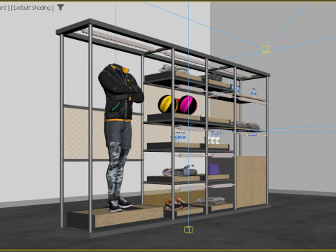 Cloth Stand Show Room Model 3D