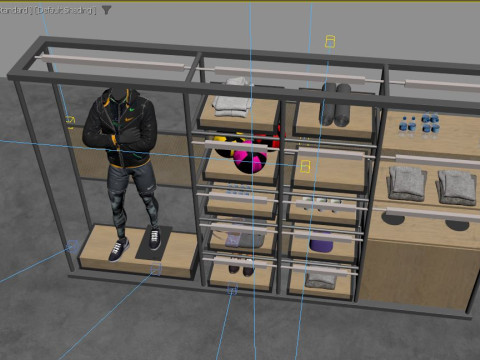 Cloth Stand Show Room Model 3D