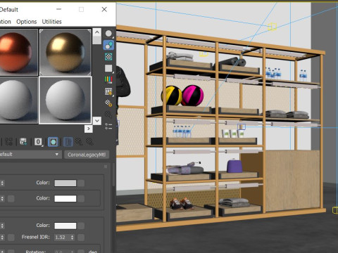 Cloth Stand Show Room Model 3D