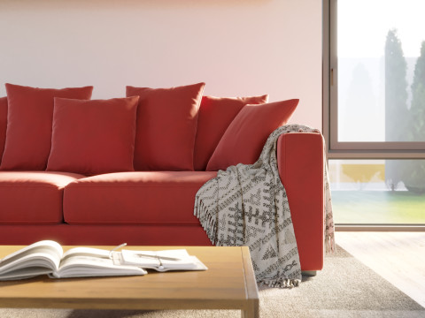 Modern Living Room Interior Scene 3D Model