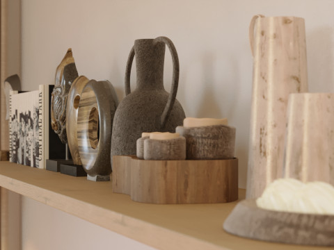 Modern Living Room Interior Scene 3D Model