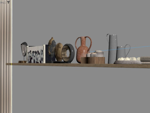 Modern Living Room Interior Scene 3D Model