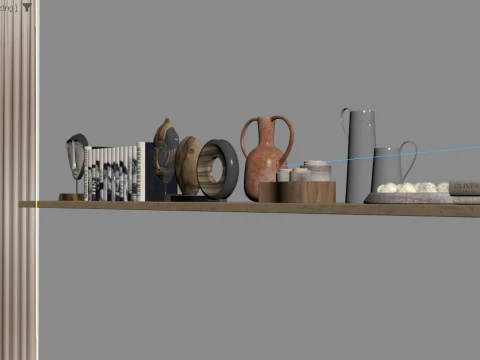 Modern Living Room Interior Scene 3D Model