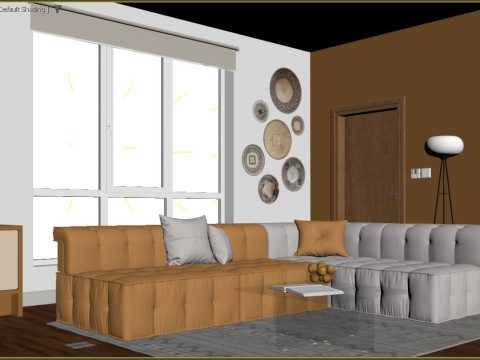 Modern Living Room 3D मॉडल