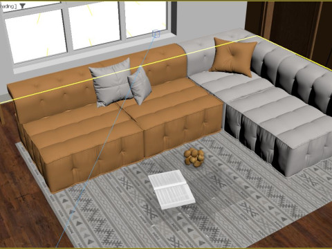 Modern Living Room 3D मॉडल