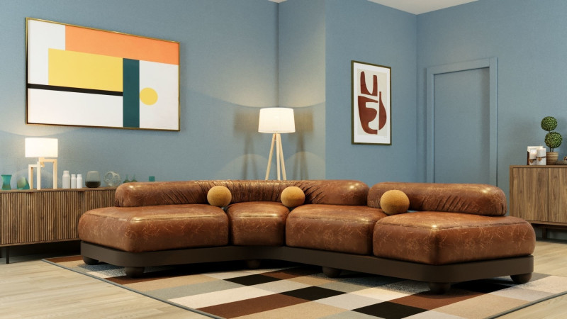 Modern Living Room Modello 3D .c4d .max .obj .3ds .fbx .stl .blend