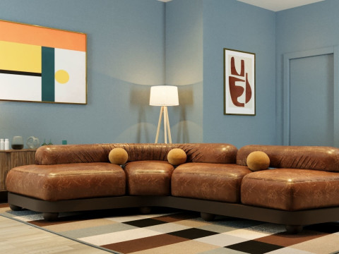 Modern Living Room Model 3D