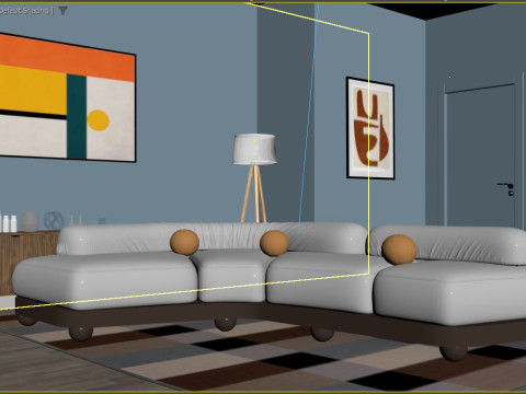 Modern Living Room Modello 3D