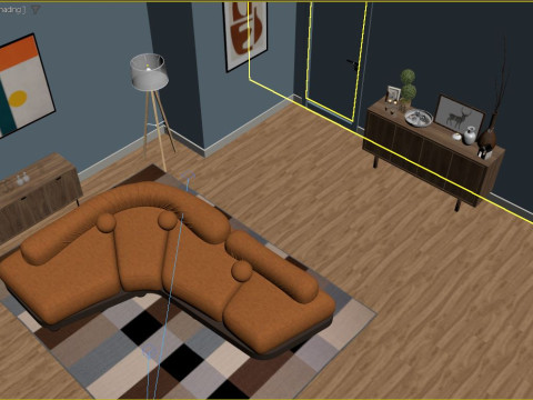 Modern Living Room Modello 3D