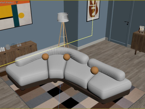 Modern Living Room Modello 3D