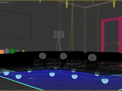 Modern Living Room Modello 3D