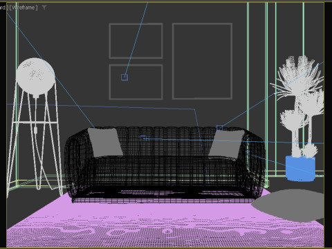 Modern Living Room Modelo 3D