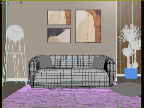 Modern Living Room Modelo 3D