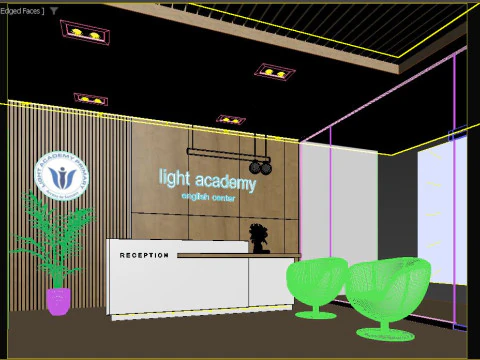 Sala de recep&ccedil;&atilde;o Modelo 3D