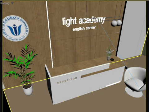 Sala de recep&ccedil;&atilde;o Modelo 3D