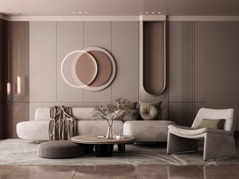 Modern Living Room 3D Модель