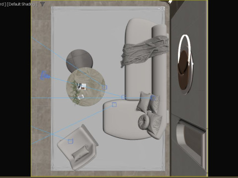 Modern Living Room 3D Модель