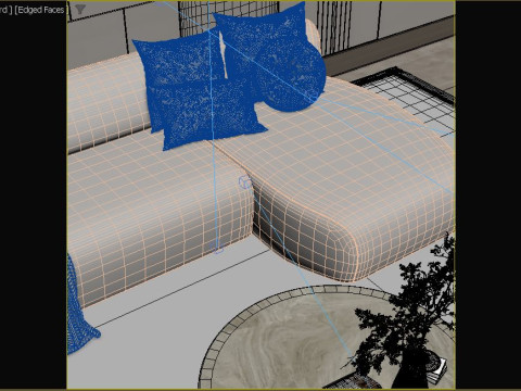 Modern Living Room 3D Модель