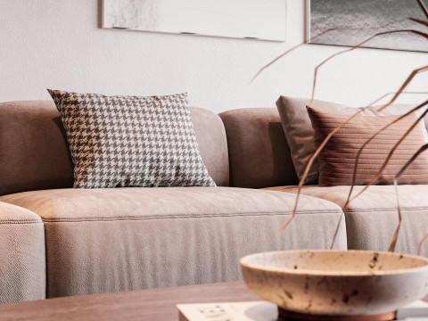 Modern Living Room 3D Модель