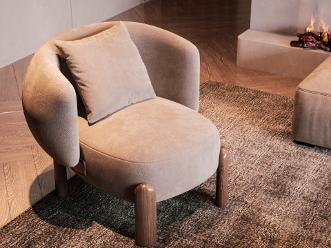 Modern Living Room 3D Модель