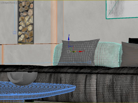 Modern Living Room 3D Модель