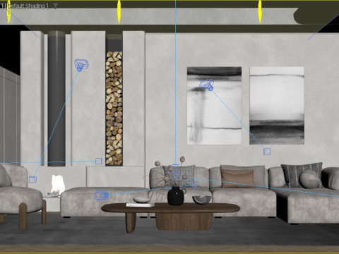 Modern Living Room 3D Модель