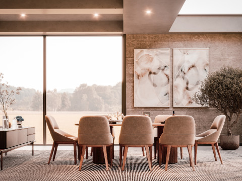 Modern Dining Room 3D Model
