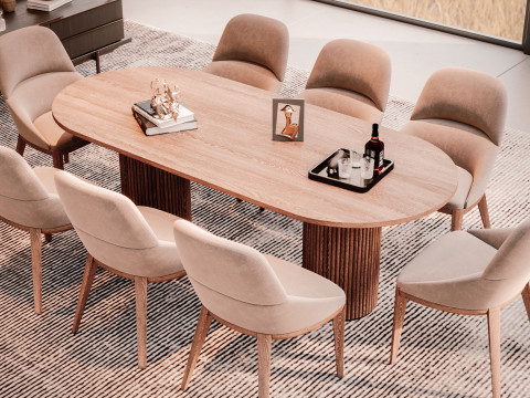 Modern Dining Room Modello 3D