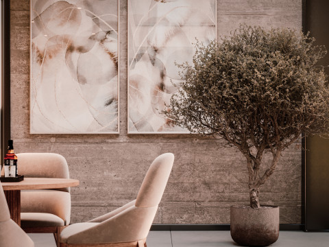 Modern Dining Room Modello 3D