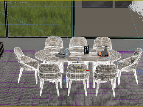 Modern Dining Room Modello 3D