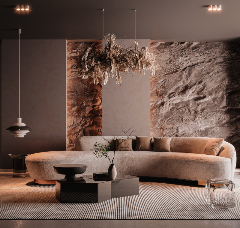 Modern Living Room 3Dモデル .c4d .max .obj .3ds .fbx .stl .blend