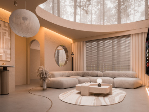 Modern Living Room 3D 模型