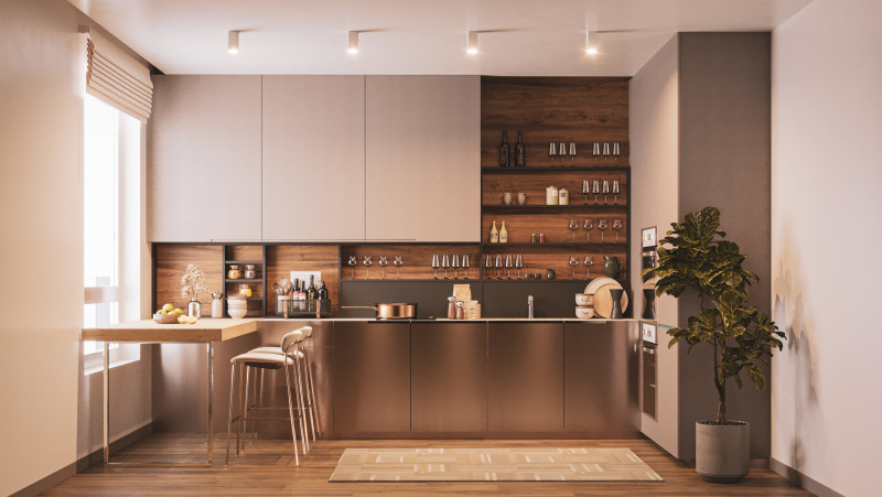 Modern Kitchen 3D 模型 .c4d .max .obj .3ds .fbx .stl .blend 