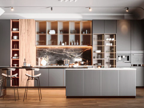 Cucina moderna Modello 3D