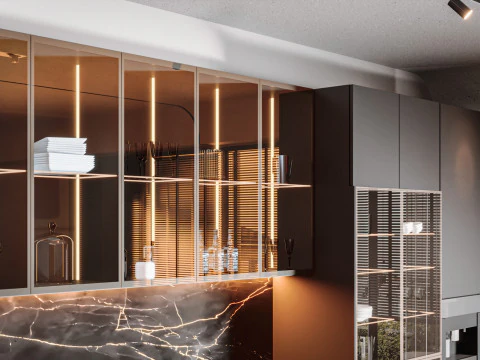 Cucina moderna Modello 3D