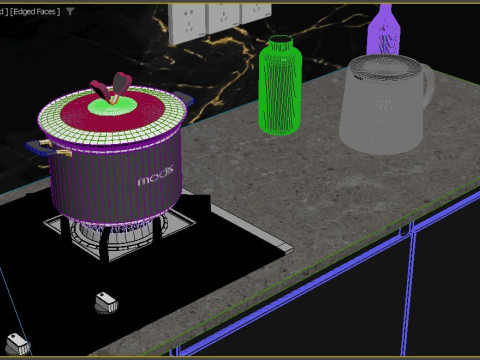 Modern Kitchen 3D Modell