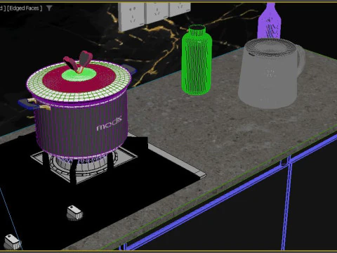 Cucina moderna Modello 3D