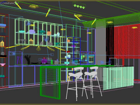 Cucina moderna Modello 3D
